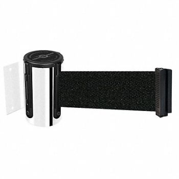 TENSABARRIER D0089 Belt Barrier Chrome Belt Black, 3YJK3