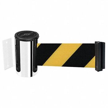 TENSABARRIER D0089 Belt Barrier Chrome Belt Yellow/Black, 3YJK8