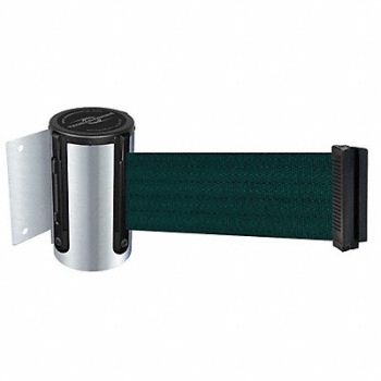 TENSABARRIER D0089 Belt Barrier Chrome Belt Green, 3YJL6
