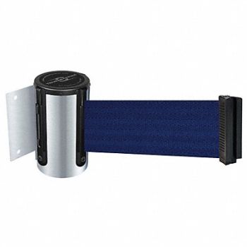 TENSABARRIER D0089 Belt Barrier Chrome Belt Blue, 3YJL9