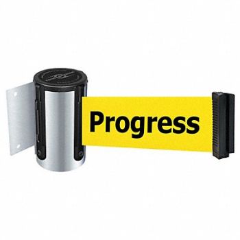 TENSABARRIER D0091 Belt Barrier Chrome Belt Yellow, 3YJN4