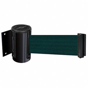TENSABARRIER D0094 Belt Barrier Black Belt Color Green, 3YJR1