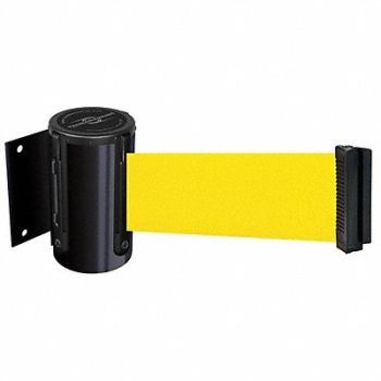 TENSABARRIER D0094 Belt Barrier Black Belt Color Yellow, 3YJR2