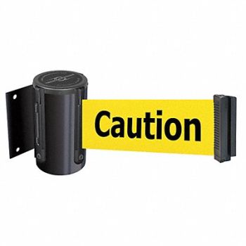 TENSABARRIER D0095 Belt Barrier Black Belt Color Yellow, 3YJR6