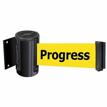 TENSABARRIER D0095 Belt Barrier Black Belt Color Yellow, 3YJR8