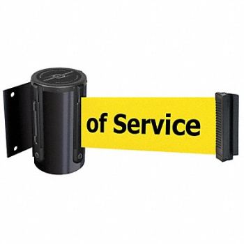 TENSABARRIER D0095 Belt Barrier Black Belt Color Yellow, 3YJT1