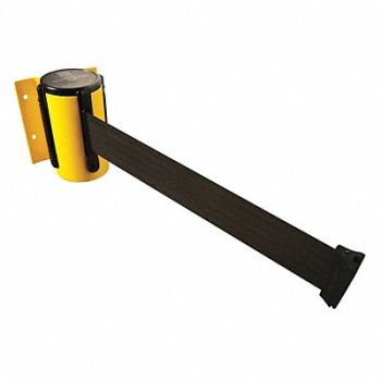 TENSABARRIER D0094 Belt Barrier Yellow Belt Color Black, 3YJT2