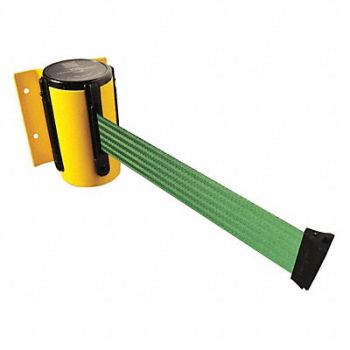 TENSABARRIER D0094 Belt Barrier Yellow Belt Color Green, 3YJT3