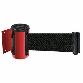 TENSABARRIER D0094 Belt Barrier Red Belt Color Black, 3YJU4