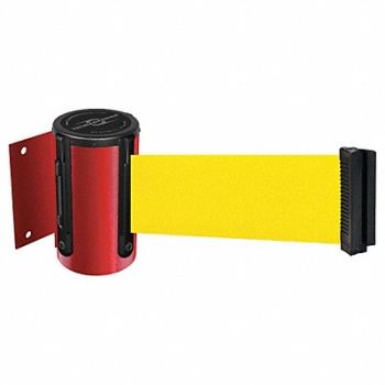 TENSABARRIER D0094 Belt Barrier Red Belt Color Yellow, 3YJU6