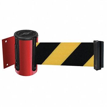 TENSABARRIER D0094 Belt Barrier Red Belt Yellow/Black, 3YJU9