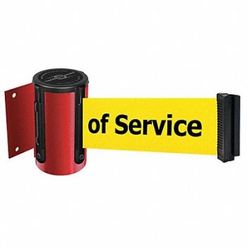 TENSABARRIER D0095 Belt Barrier Red Belt Color Yellow, 3YJV7