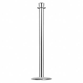 LAWRENCE METAL Urn Top Rope Post Satin Chrome, 3YJV8