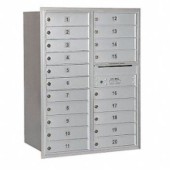 SALSBURY INDUSTRIES Standard Mailbox 20 Doors, 3YNR1