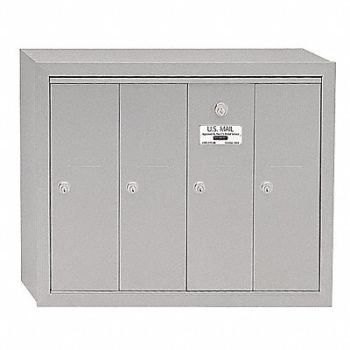 SALSBURY INDUSTRIES Vertical Mailbox 4 Doors Alum, 3YNT5