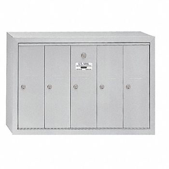 SALSBURY INDUSTRIES Vertical Mailbox 5 Doors Alum, 3YNT6