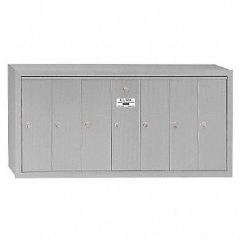 SALSBURY INDUSTRIES Vertical Mailbox 7 Doors Alum, 3YNT8