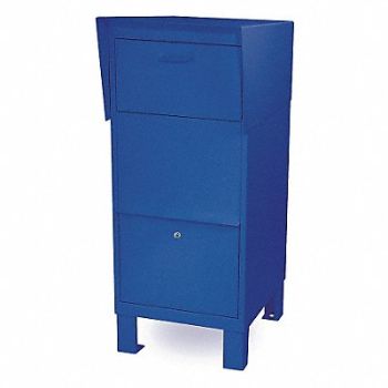 SALSBURY INDUSTRIES D0045 Courier Box Blue, 3YNX6