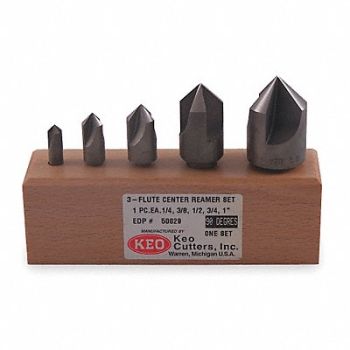 KEO Countersink Set 5 PC 3 Fl 120 Deg Co, 3YRH1