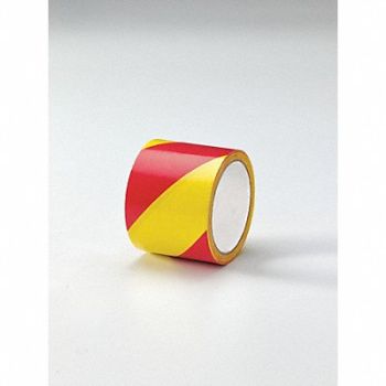 GRAINGER APPROVED E0417 Floor Tape Pink/Yellow 3 inx54 ft Roll, 3YRY2