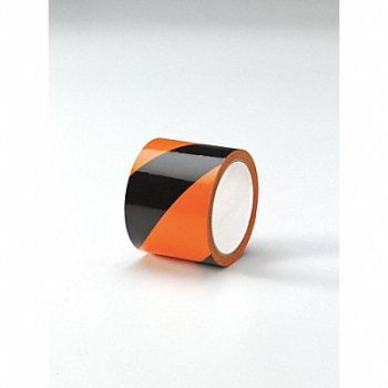 GRAINGER APPROVED E0417 Floor Tape Black/Orange 3 inx54 ft Roll, 3YRY5