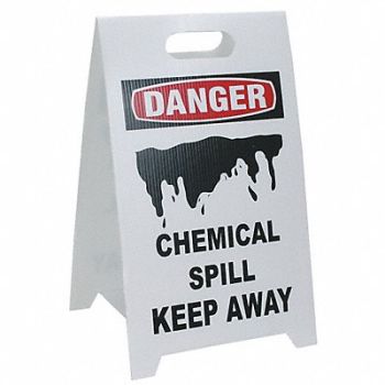 SEE ALL INDUSTRIES Floor Safety Sign White Plastic 20 in H, 3YTD6