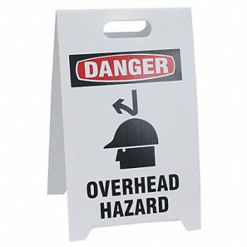 SEE ALL INDUSTRIES Floor Safety Sign White Plastic 20 in H, 3YTE3