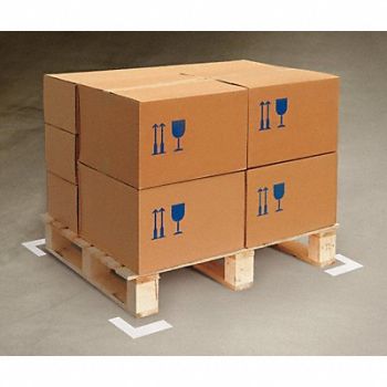 MIGHTY LINE K3730 Floor Tape White 2 inx6 in L PK100, 3YTE8