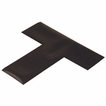 MIGHTY LINE K3722 Floor Tape Black 2 inx6 in T PK100, 3YTG8