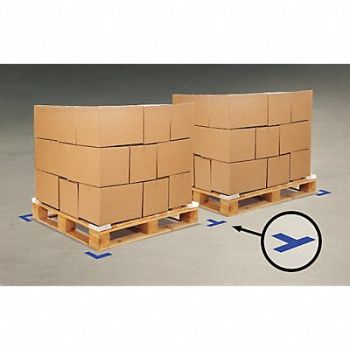 MIGHTY LINE K3722 Floor Tape Blue 2 inx6 in T PK100, 3YTH2