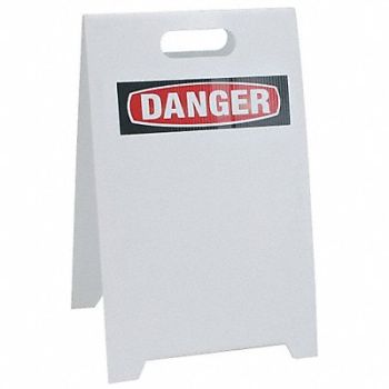 SEE ALL INDUSTRIES Floor Sign White Plastic 20 in H, 3YTJ3