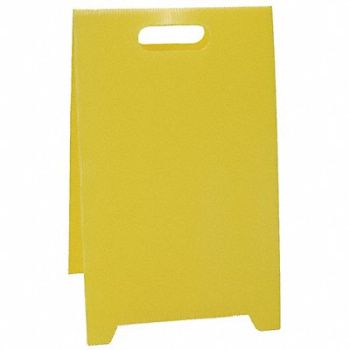 SEE ALL INDUSTRIES Blank Floor Stand Sign Yellow Plastic, 3YTU6