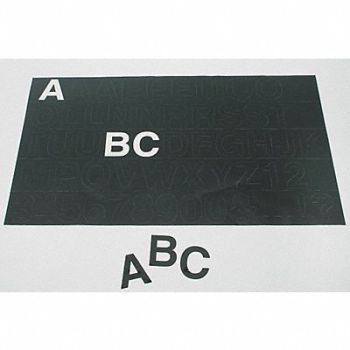 SEE ALL INDUSTRIES Numbers And Letters H5 Black Plastic, 3YTV5