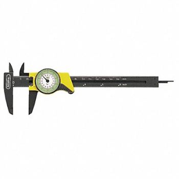 GENERAL TOOLS Dial Caliper Plastic 6 In 0.01 Grad, 3YWR5