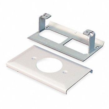 LEGRAND Single Receptacle Cover Gray, 3ZA19