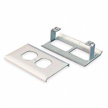 LEGRAND Duplex Receptacle Cover Gray, 3ZA20