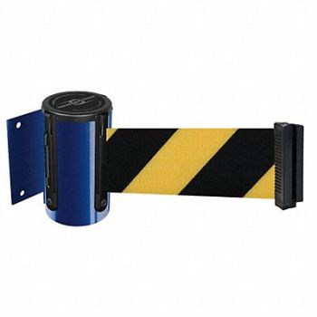 TENSABARRIER D0094 Belt Barrier Blue Belt Yellow/Black, 3ZAC5