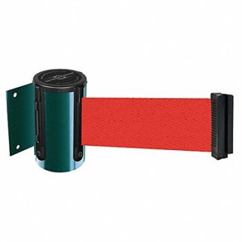 TENSABARRIER D0094 Belt Barrier Green Belt Color Red, 3ZAE6