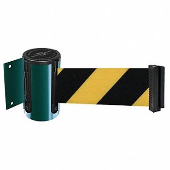 TENSABARRIER D0094 Belt Barrier Green Belt Yellow/Black, 3ZAF1