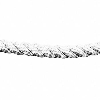 LAWRENCE METAL Barrier Rope 1-1/2 In x 6 ft White, 3ZAF2