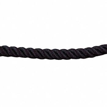LAWRENCE METAL Barrier Rope 1-1/2 In x 6 ft Black, 3ZAF4