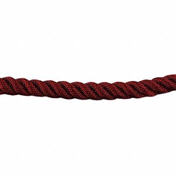 LAWRENCE METAL Barrier Rope 1-1/2 In x 6 ft Red, 3ZAF6