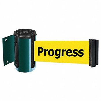 TENSABARRIER D0095 Belt Barrier Green Belt Color Yellow, 3ZAF7