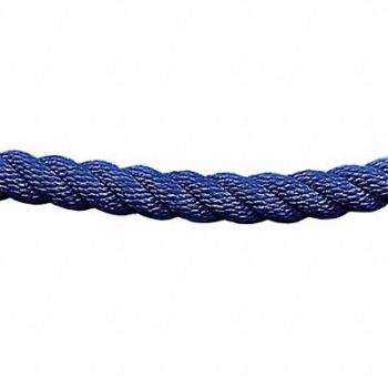 LAWRENCE METAL Barrier Rope 1-1/2 In x 6 ft Blue, 3ZAF8