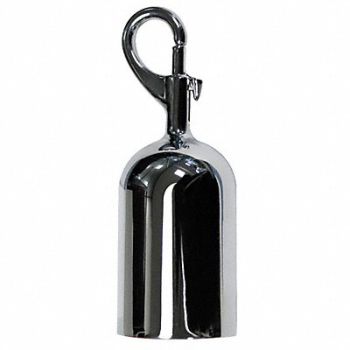 LAWRENCE METAL Post Rope Snap End Polished Chrome, 3ZAG1