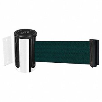 TENSABARRIER D0096 Belt Barrier Chrome Belt Color Green, 3ZAG6