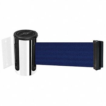 TENSABARRIER D0096 Belt Barrier Chrome Belt Color Blue, 3ZAH3