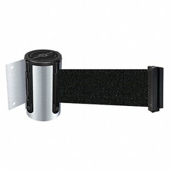 TENSABARRIER D0096 Belt Barrier Chrome Belt Color Black, 3ZAJ3