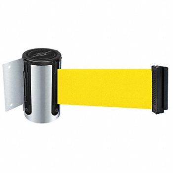 TENSABARRIER D0096 Belt Barrier Chrome Belt Color Yellow, 3ZAJ5