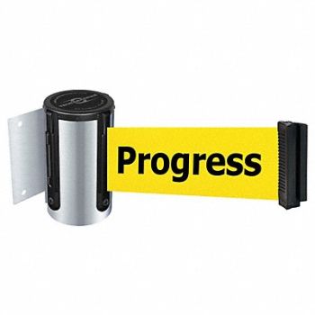 TENSABARRIER D0097 Belt Barrier Chrome Belt Color Yellow, 3ZAK2